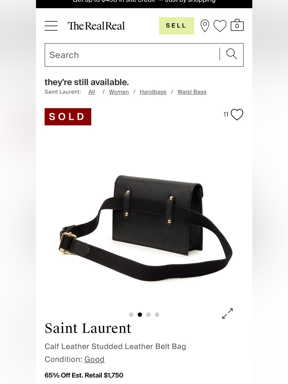 Vintage YSL Studded Belt Bag - Picture 10 of 10